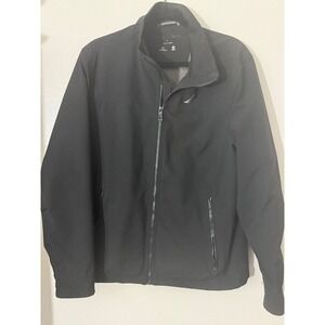 Nautica Jacket Water Resistant Stretch Full Zip Black Small